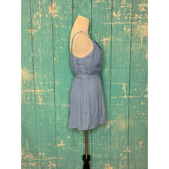 Trixxi Blue Ruffle Sleeveless Short Romper Size XS NWT - Picture 9 of 9